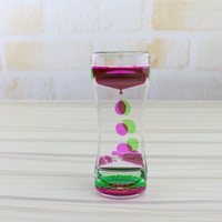 Liquide mouvement barboteur minuterie coloré huile sablier TDAH anxiété jouets sensoriels calme soulagement du Stress bureau jouets décor minuteries d'eau