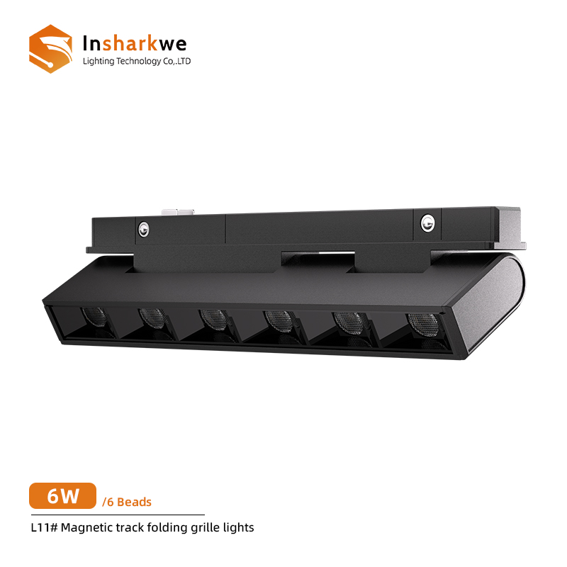 Luminaires à grille pliante sur rail magnétique 6W