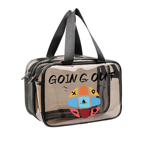 Organizer Cosmetico di Alta Gamma Resistente all'Acqua, Grande Capacità, Separazione Asciutto/Bagnato, Portatile da Viaggio, Design Carino a Cartone Animato - Product Image 5