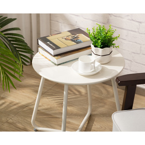 Nordique Simple ferronnerie petite Table basse ronde en métal Durable pour salle à manger en plein air ou <span class=keywords><strong>balcon</strong></span> pour mobilier d'extérieur - Product Image 4