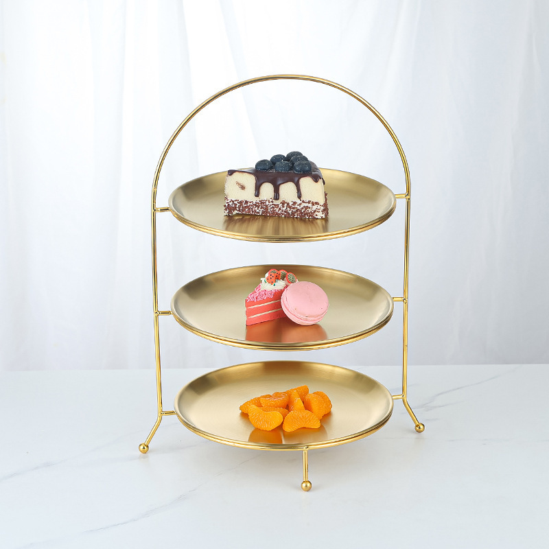 Three-tier multi-purpose shelf (gold set)