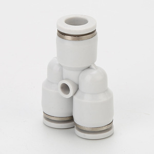 Raccords pneumatiques à connexion rapide APY-8-12-6 PY10 Tee PWY8-6 Tee-Reducing Coupling pour cylindre pneumatique de 8 mm - Product Image 1