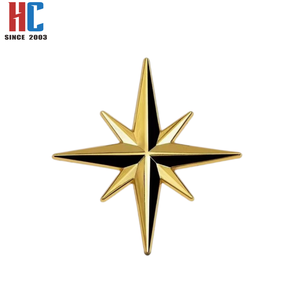Emblème de <span class=keywords><strong>voiture</strong></span> en métal émaillé 3D personnalisé, étoile du Nord, étoile boussole, étoile croisée, écusson latéral de garde-boue, écusson arrière, fabrication usine avec 20 ans d'expérience - Product Image 2