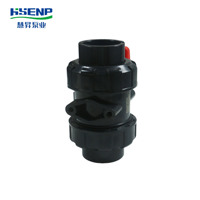 DIN ANSI Raccords de tuyauterie en PVC Plastique Double True Union Valve Pvc Hydraulique Contrôle de pression Industrielle Robinet à boisseau sphérique Prise pour l'eau