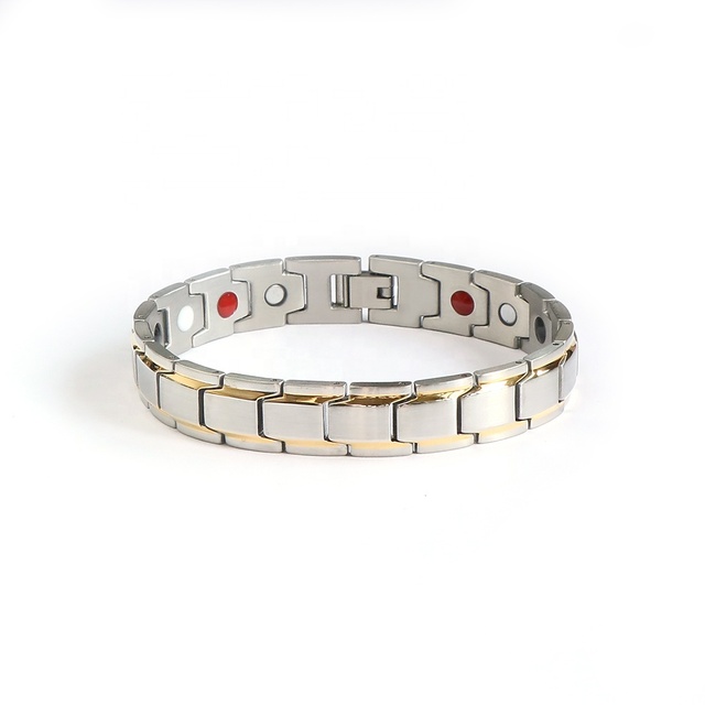 12mm Stainless Steel Germanium Therapy Bracelet Trendy Unisex Energy Balance Relief Healing Bracelet Perfect Gift for Him Her