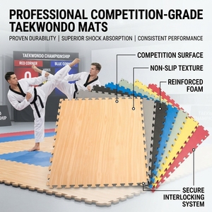 Heavy Duty EVA Foam Mat For Taekwondo Judo Wrestling Gym Exercise Room Thick Anti-Slip 4cm 5cm Thickness Options Available - Product Image 1