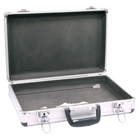 Boîte à outils portable robuste U-WORTHY - OEM personnalisable, étui en aluminium rigide argenté et noir pour le rangement des équipements