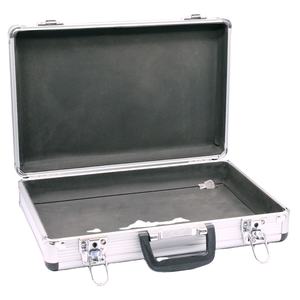 Heavy-Duty Portable Tool <strong>Box</strong> - Silver and Black Hard Aluminum Case for Equipment <strong>Storage</strong> - Product Image 3