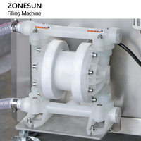 ZONESUN ZS-VTGZ100 automatique 4 têtes vin Gin liqueur spiritueux bouteille en verre Siphon liquide niveau débordement Machine de remplissage