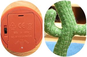 Cactus Électrique Dansant et Parlant en Peluche Douce avec Lumière, Jouet Musical Enregistrable et Torsadable, Idéal pour Noël, en Sachet OPP - Product Image 3