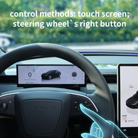 Écran tactile LCD 10,88 pouces Plug & Play pour tableau de bord CarPlay, compatible Tesla Model 3/Y, écran partagé 2.5D, Android Auto, télécommande frontale