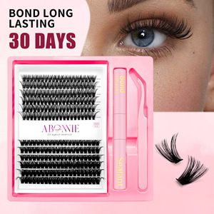 Abonie Diy Eyelash Extension 30D 40D Mixed Set With Glue And Tweezers Single Cluster Segmented Style - Product Image 1
