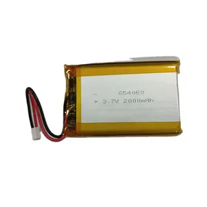 Hot Sell 654060 3.7V 2000Mah Li Polymeer Lithium-Ion Batterij Met Pcb En Connector Op Voorraad Voor Elektronische Producten