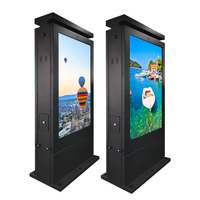 Kiosque extérieur double face, écran LCD publicitaire, animation, résolution 4K, écran tactile, haute luminosité, étanche IP65 pour