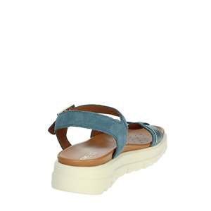 Sandalo basso da donna Geox D45SZA 022NF Avio Blue con tacco piatto - Product Image 3