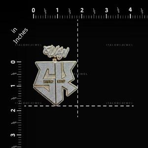 Elegant <b>Alphabet</b> Pendant 925 Sterling Silver Gold Plated Channel Set Moissanite Hiphop Unisex Party Gift Necklace - Product Image 5