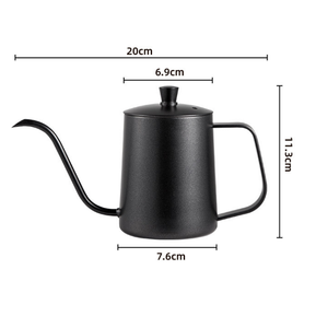 กาต้มน้ำสแตนเลสแบบคอห่าน รุ่นใหม่ ปี 2026 ขายส่ง ชุดชงกาแฟสีดำ พร้อมกาน้ำร้อนและอุปกรณ์บาริสต้า - Product Image 6