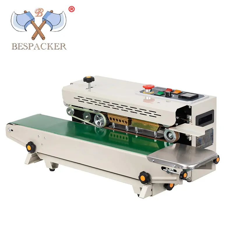 Bespacker FR-880 Sac Continu de Machine De Scelleur De Bande Continue Horizontale En Aluminium Électrique Machine de Thermoscellage