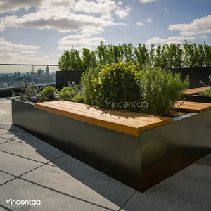 Vincentaa Banc moderne personnalisé avec boîte à fleurs Mobilier de ville d'extérieur Banc d'extérieur Fournisseur - Product Image 4