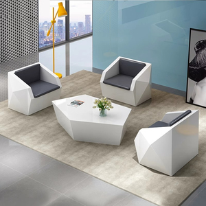 SF-40 Mobilier de bureau commercial moderne, canapé de réception, canapé de bureau en cuir, ensemble de canapés de bureau - Product Image 1