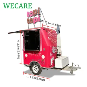 Wecare快速小型冰淇淋食品卡车汽车定制移动迷你consession咖啡店零食食品推车食品拖车