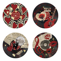 Letrero Metálico Circular Vintage de 30cm con Diseño de Rock and Roll, Decoración de Pared Retro de Banda Musical, Impresión UV Antigua, 50,000 Diseños para el Hogar