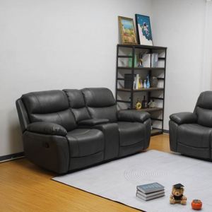 Juego de Sofás Reclinables de Diseño Europeo de Lujo, Venta al Por Mayor de Fábrica, Muebles para el Hogar de Cuero Sintético para Sala de Estar o Sótano - Product Image 2