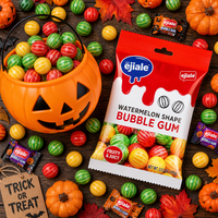 Chewing-gum en forme de pastèque, sachet de 108g, saveurs de fruits assorties, bonbons pour fête d'Halloween pour enfants