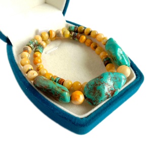 West American-collar turquesa Natural, joyería hecha a mano con turquesa y <span class=keywords><strong>abejorro</strong></span> - Product Image 4