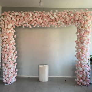Arco cuadrado romántico gigante tamaño personalizado rosas blancas otoño boda arco de flores artificiales para decoración de fondo de boda - Product Image 5