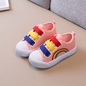 Chaussures en toile pour enfants, couleurs printemps-automne, baskets décontractées pour bébés, chaussures en toile antidérapantes - Product Image 3