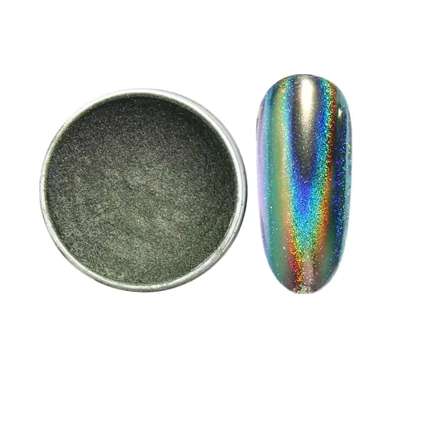 Hot Sale Holo graphisches Chamäleon Chrom Spiegel Nagel pulver Laser pigment