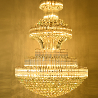 Lustre en cristal de luxe de grande taille suspension suspendue
