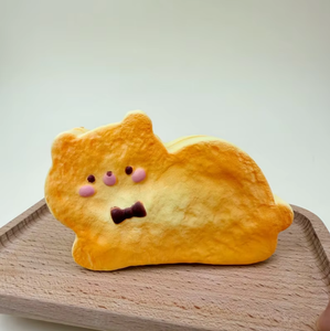 Cartoon <b>Cat</b> Toast Bread Shape Slow Rising Squeeze Soft Stress Toys Cute PU Realistic Bread <b>Squishy</b> Children's Toys for Wholesale - Product Image 5