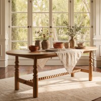 Table à manger en bois rustique moderne, écologique et durable pour villa, salon, cuisine/table de dîner, mobilier et décoration intérieure
