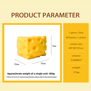 Jouet anti-stress en forme de cube de fromage, mignon, souple et élastique, résistant aux chocs, sûr, cadeau pour enfants, idéal pour les fêtes et les cadeaux de Noël, directement de l'usine - Product Image 6