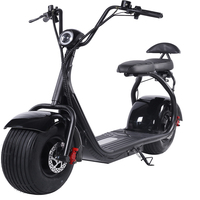 Scooter électrique Citycoco 1500W 60V 12-18AH, moto électrique à pneus larges, double siège, scooter électrique pour adultes