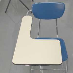 Ensemble chaise et bureau d'étudiant, plateau en plastique, structure métallique, 76,5x35x75,5cm, mobilier scolaire durable, design minimaliste - Product Image 5