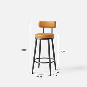 Set Moderno di Sedie e Tavolo da Bar in Metallo per Caffetterie, Hotel, Mense, Bistrot, Pub e Locali Notturni - Product Image 5