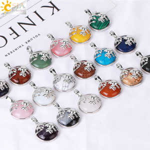 <span class=keywords><strong>CSJA</strong></span> – pendentif en cristal d'éléphant Animal mignon, collier de charme en pierre naturelle de guérison Reiki pour femmes H018 - Product Image 1
