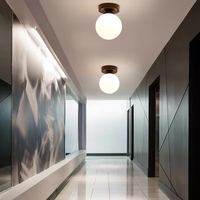 Plafonnier led circulaire moderne en forme de boule de verre, design nordique moderne, éclairage d'intérieur, luminaire décoratif de plafond, idéal pour noël