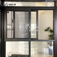 Ventanas Corredizas de Aleación de Aluminio a Prueba de Robos con Diseño Americano Personalizado, Rejilla Magnética, Aislamiento Térmico Moderno, Energy Star