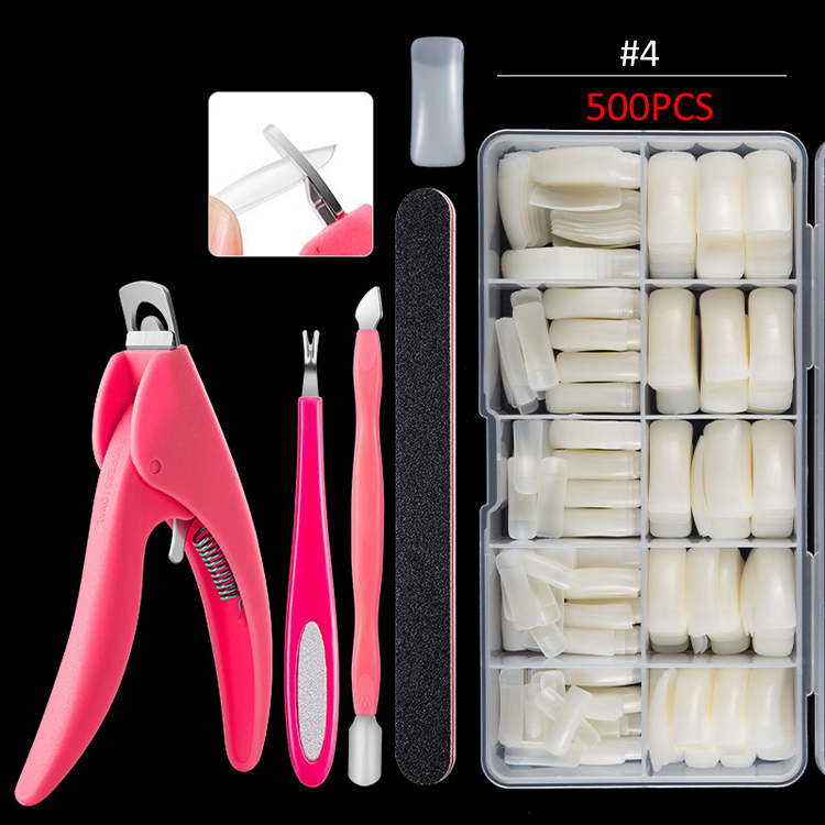 4 # Kit (demi embouts carrés naturels de clou)
