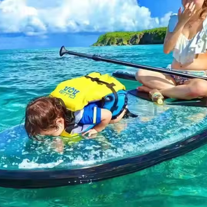 Nueva Tabla de SUP <span class=keywords><strong>Transparente</strong></span> Brillante con Aletas, Correas para Remo, Remo Estándar, Tabla de PC de Cristal para <span class=keywords><strong>Surf</strong></span> y Remo - Product Image 2