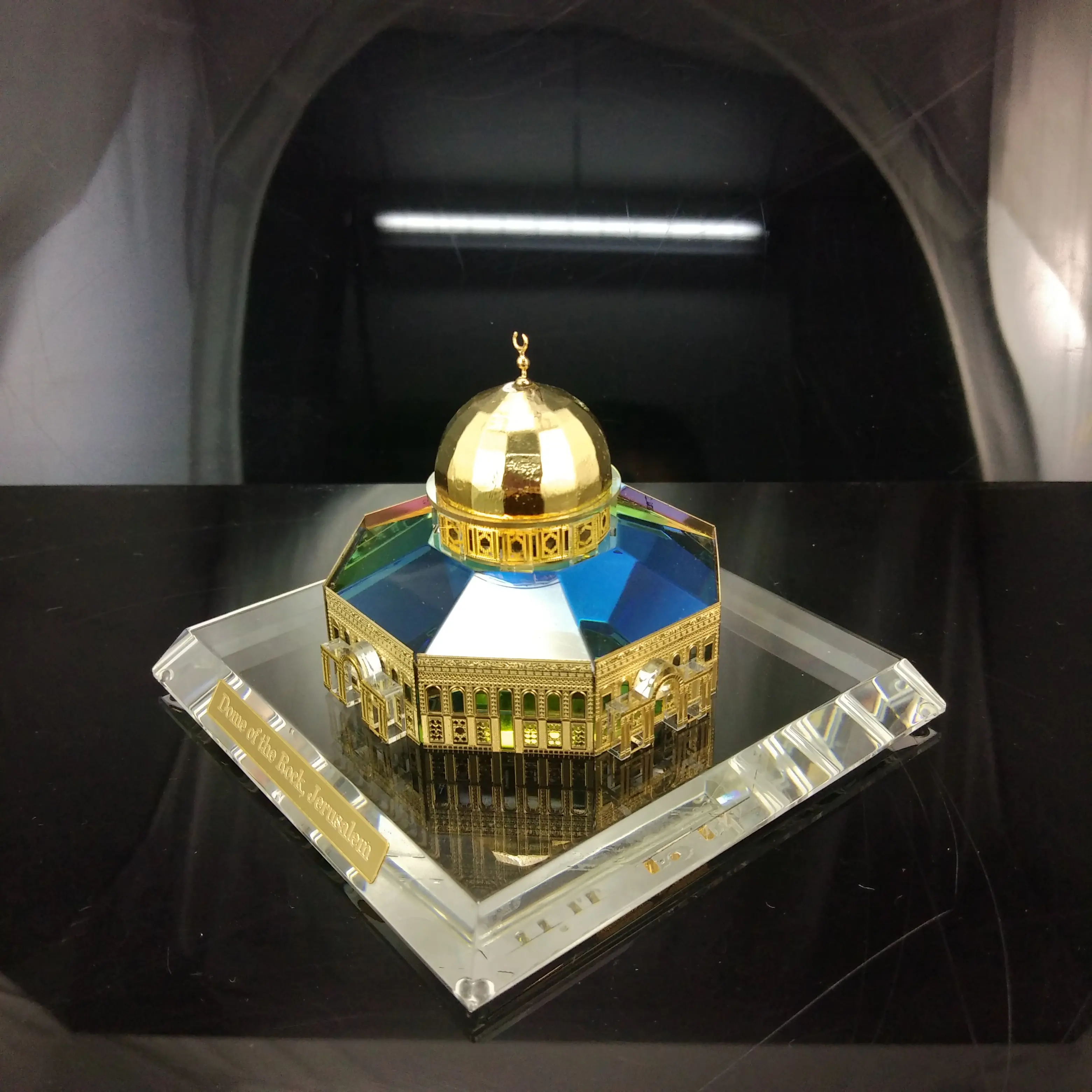 Cupola di Roc Di Cristallo Islamico Regali E Mestieri del Metallo Modello di Edificio Per La Casa Decorare