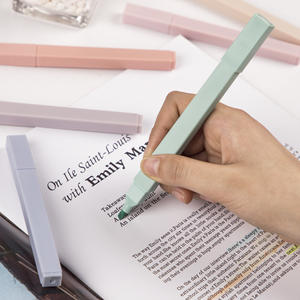 Rotulador Resaltador Cuadrado de Color Pastel con Punta de Cincel Suave, Secado Rápido, Fácil de Sostener para Diario, Planificador Bíblico - Product Image 4