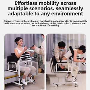 Chaise élévatrice de Transport de Patient hydraulique clouée au lit personnes âgées équipement <span class=keywords><strong>auxiliaire</strong></span> paralysé pour bain de transfert de toilette maison handicapée - Product Image 3