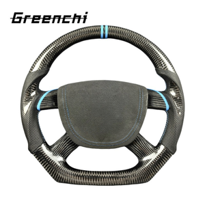 พวงมาลัยคาร์บอนไฟเบอร์แบบฐานเรียบสำหรับฟอร์ด โฟกัส V348 รุ่นสปอร์ต อัพเกรดและปรับแต่งพวงมาลัยแบบไม่มีถุงลมนิรภัย - Product Image 1