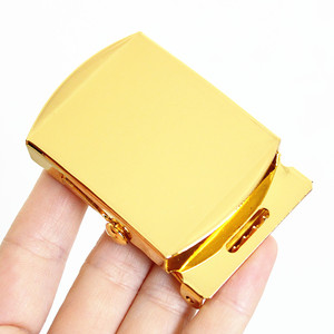 Hebilla de cinturón con tapa abatible deslizante de metal de color dorado de alta calidad al por mayor - Product Image 6
