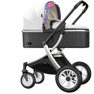 Poussette haute pour bébé avec siège réversible |   Système de voyage pliable et léger |   Siège auto, absorption des chocs et pare-soleil - Product Image 1